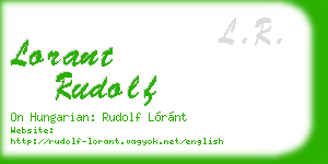 lorant rudolf business card